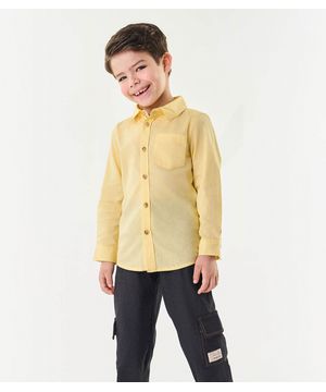 Camisa Infantil Manga Longa Trick Nick Amarelo