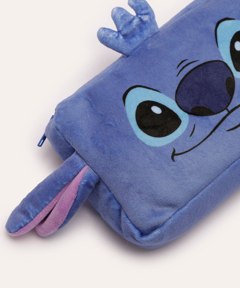 nécessaire de pelúcia stitch azul