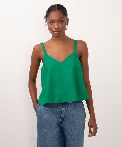 regata de viscose cropped verde