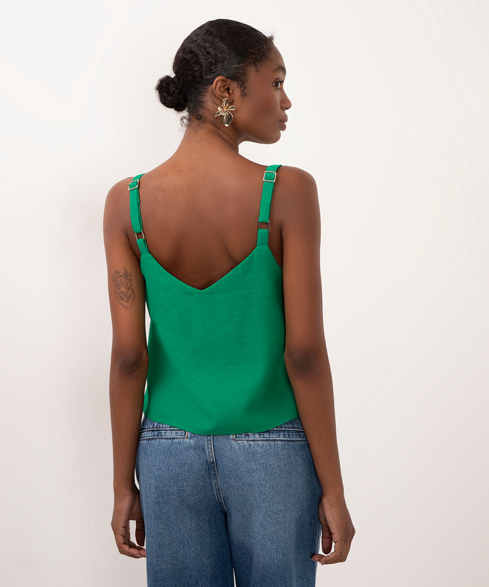 regata de viscose cropped verde