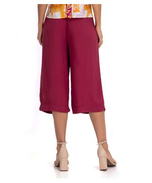 Calça Pantacourt Feminina Em Viscose Endless Vermelho