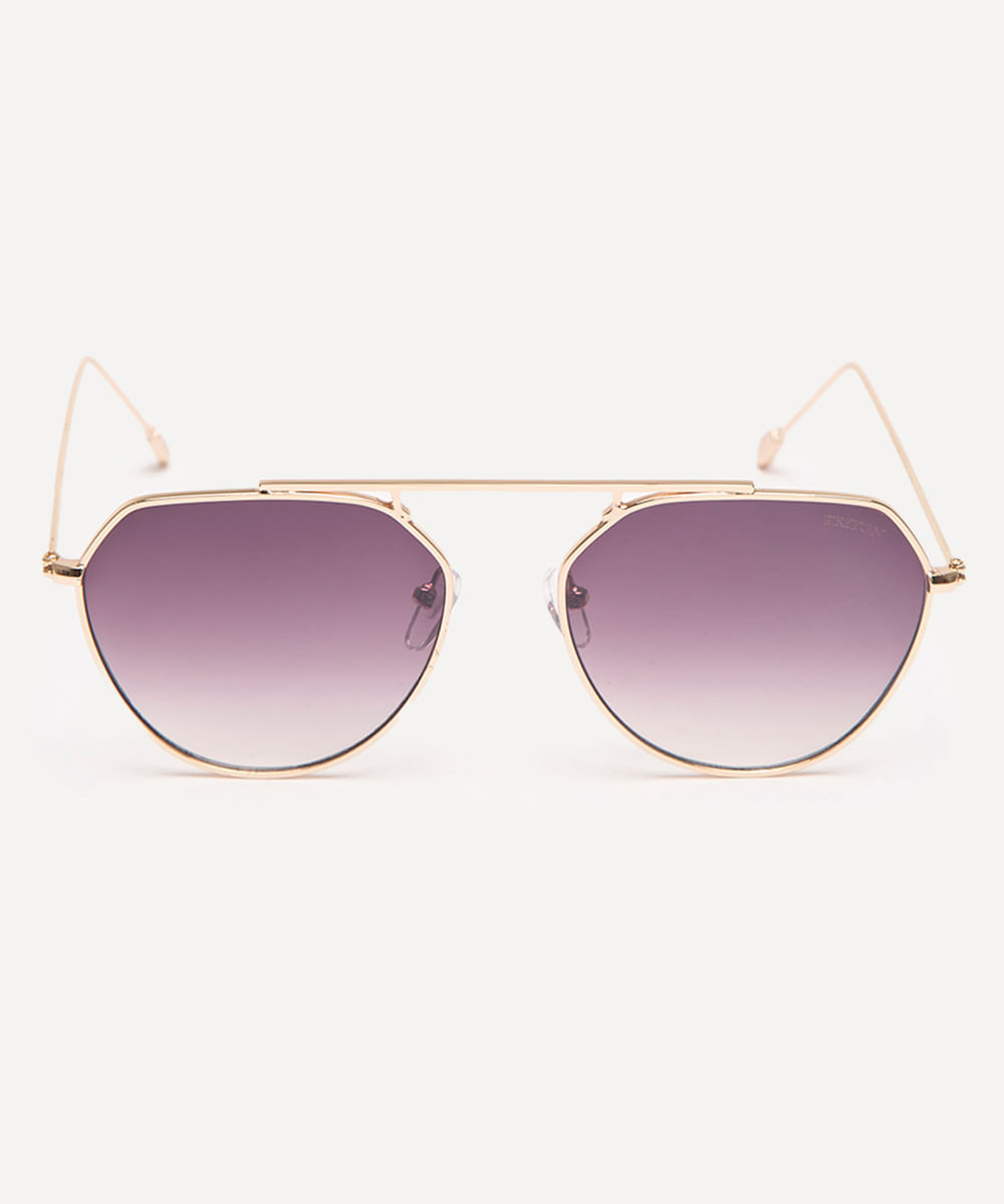 óculos de sol unissex oval triton dourado
