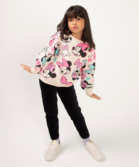 calça legging infantil aveludada preto