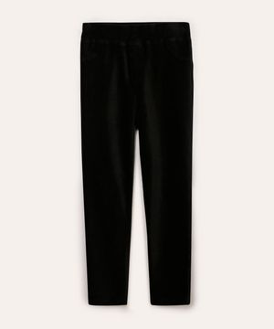 calça legging infantil aveludada preto
