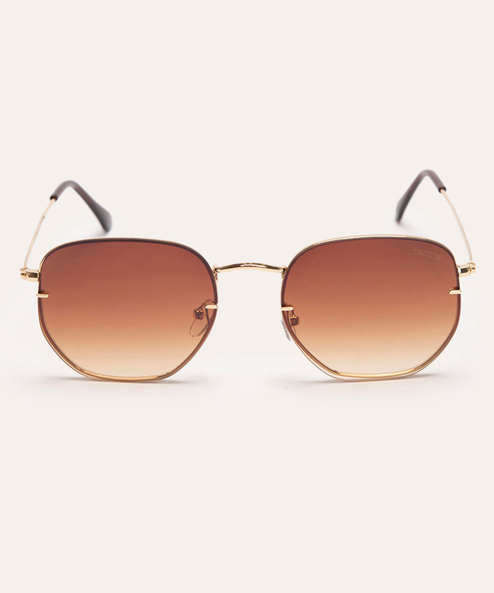 óculos de sol oval triton dourado