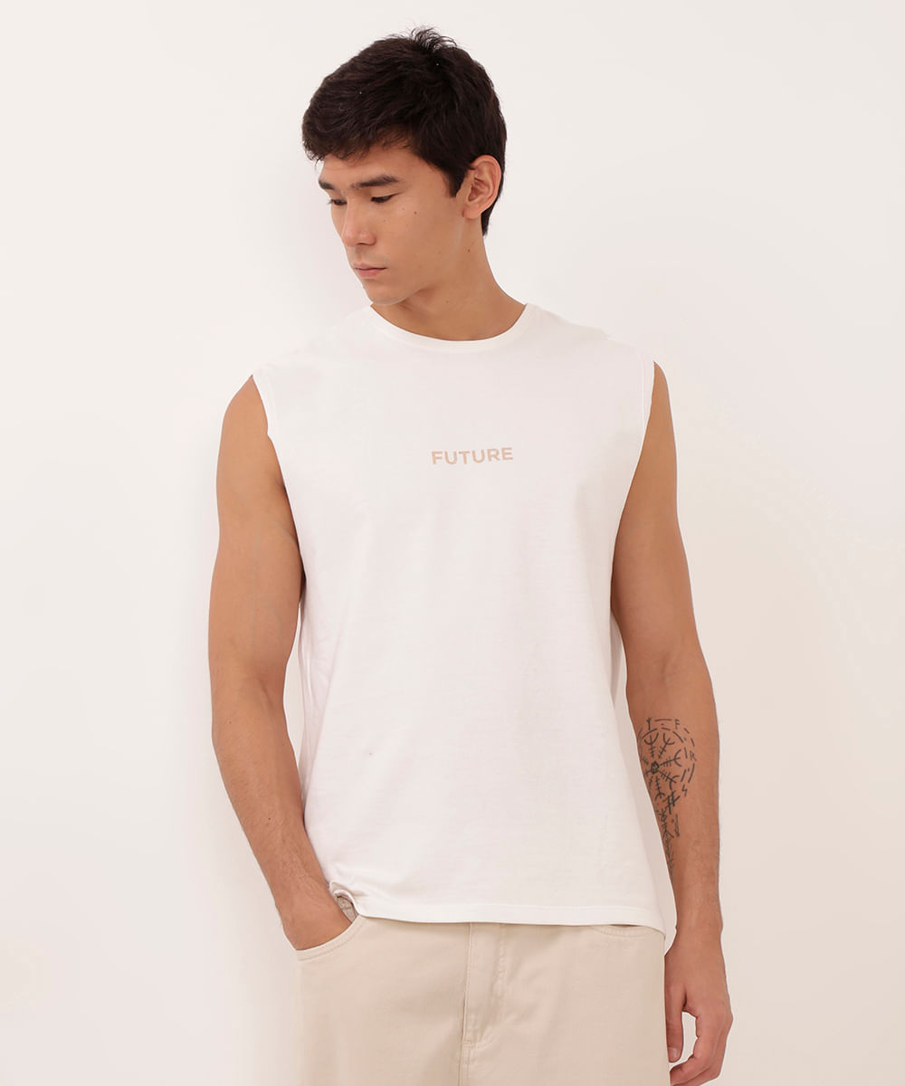 regata machão de moletom future off white