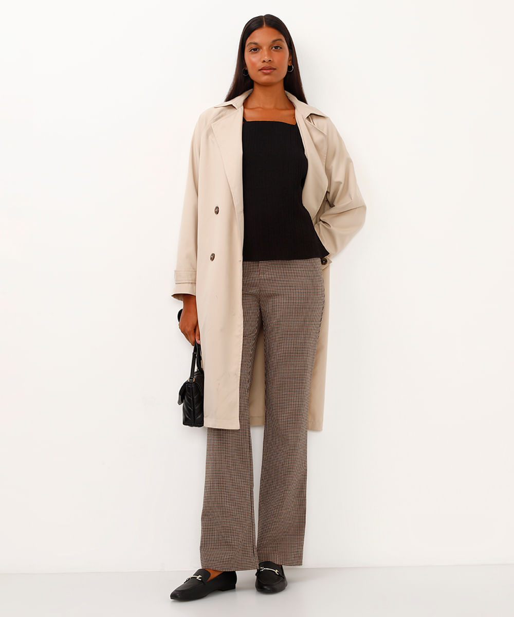 regata de viscose halterneck texturizada preta