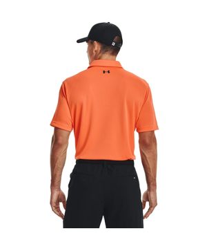 Camiseta Polo de Golf Masculina Under Armour Tech Laranja