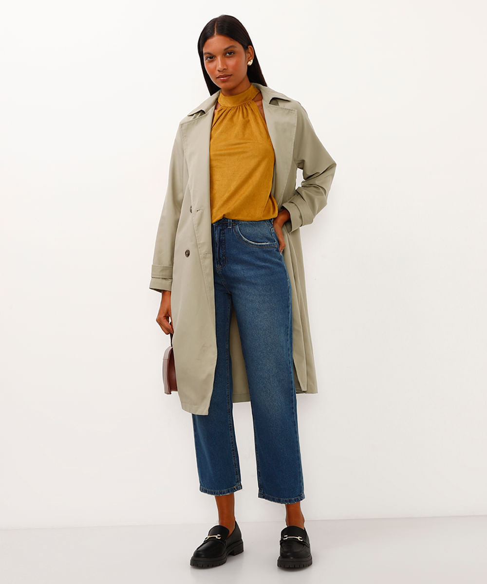 regata de suede halterneck marrom