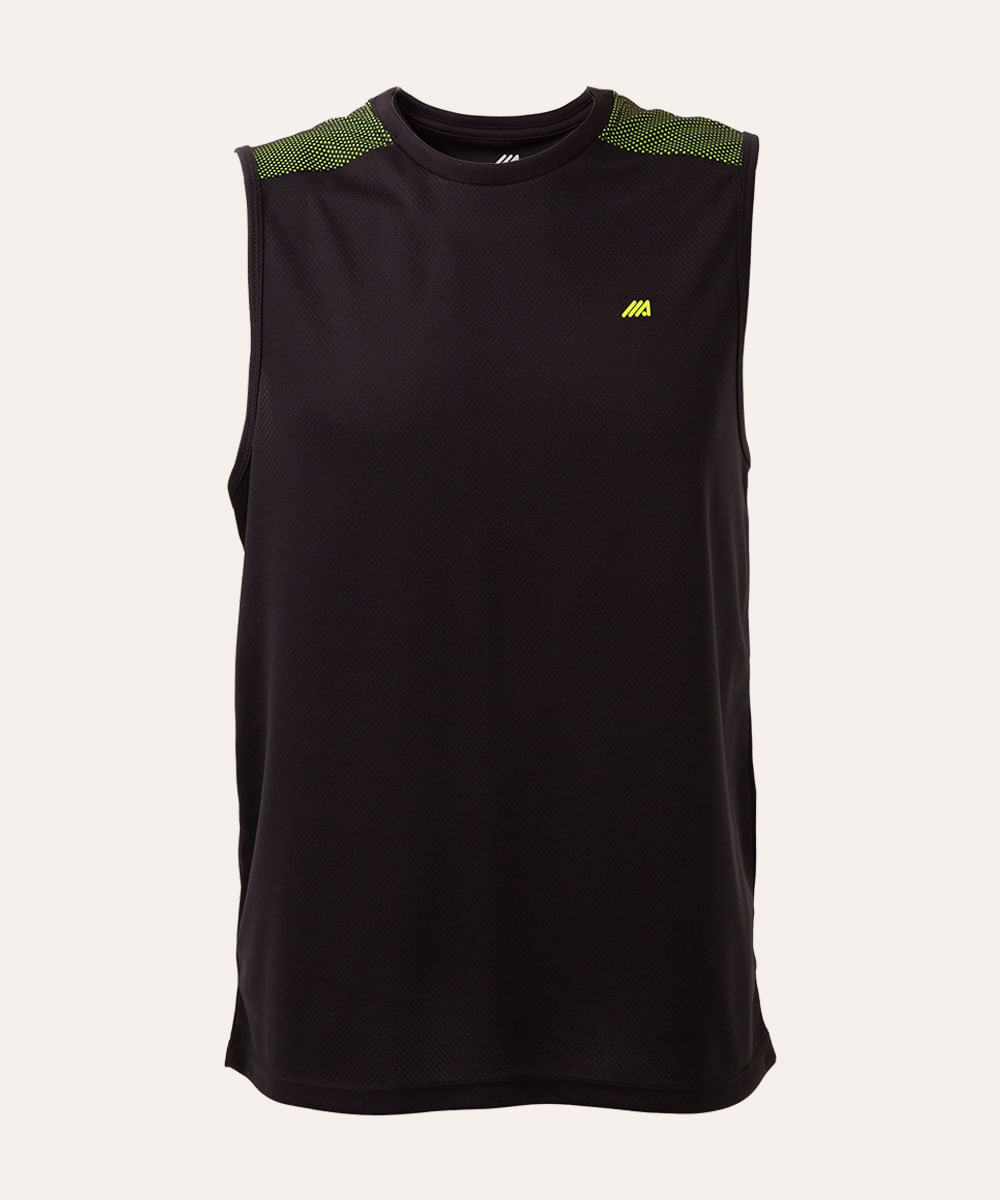 regata bicolor esportivo preta