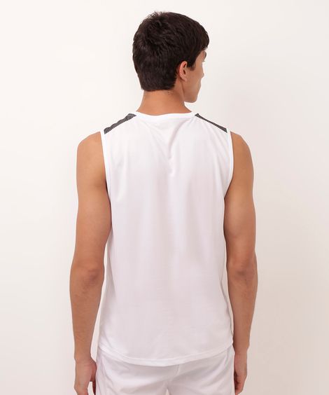 regata bicolor esportivo branca