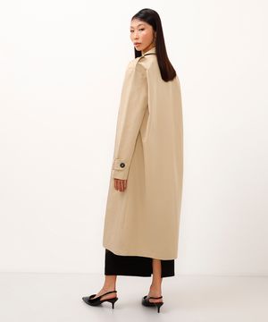casaco trench coat oversized bege