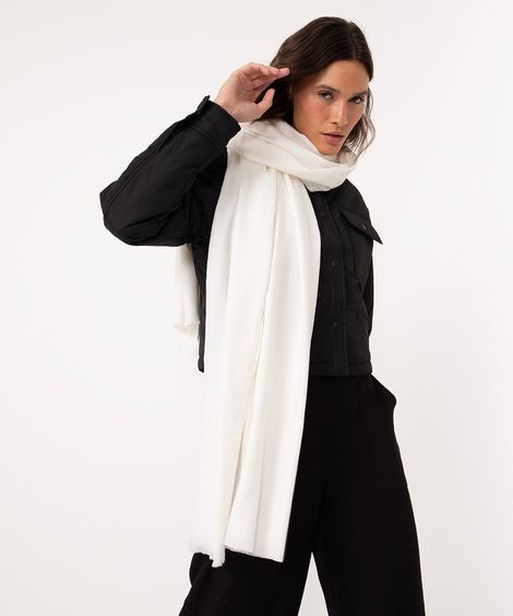 cachecol básico off white