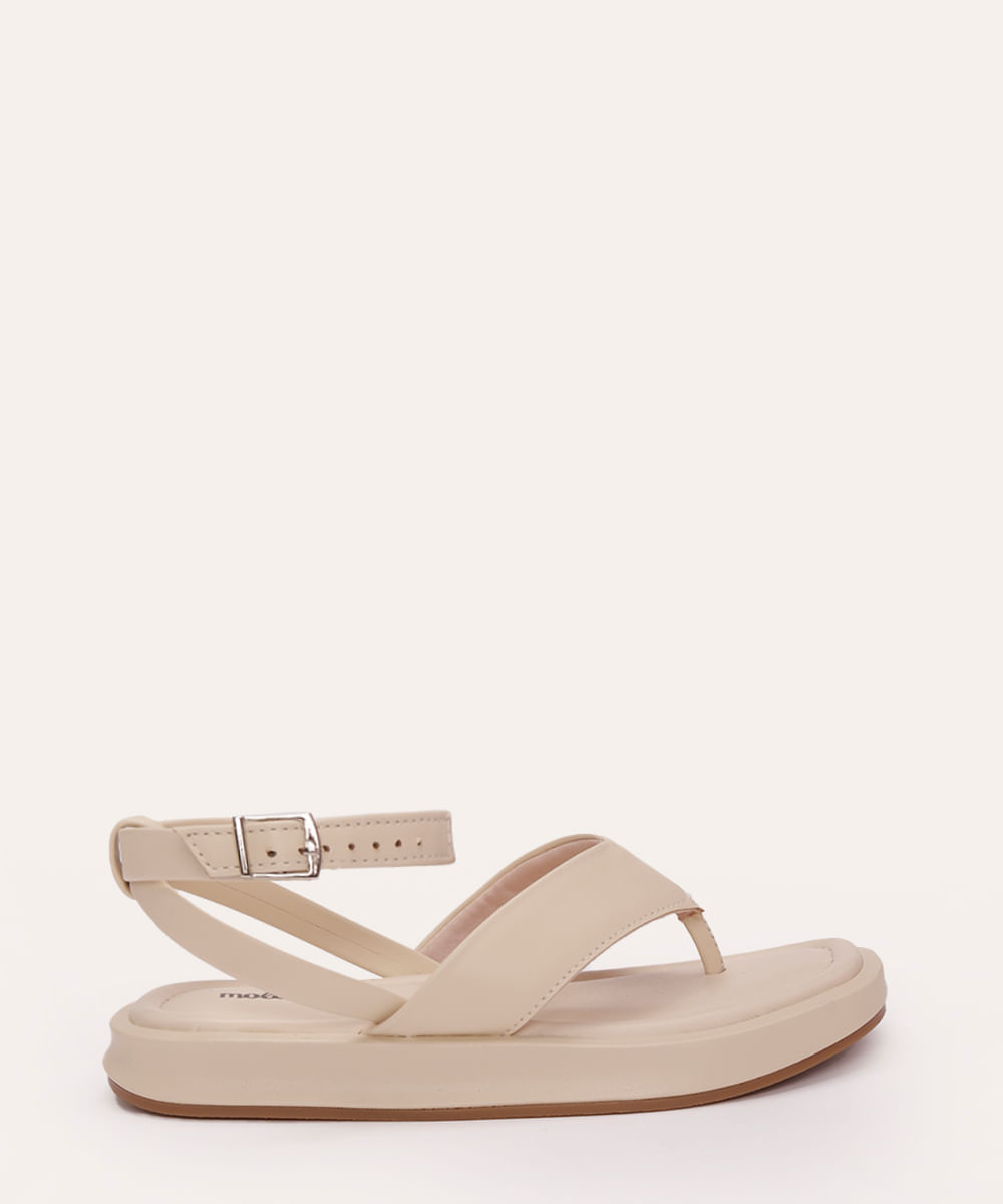 rasteirinha flatform infantil molequinha bege