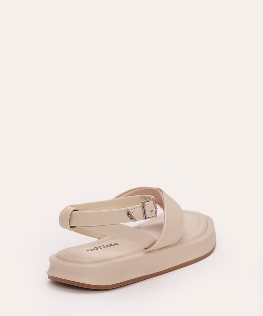 rasteirinha flatform infantil molequinha bege