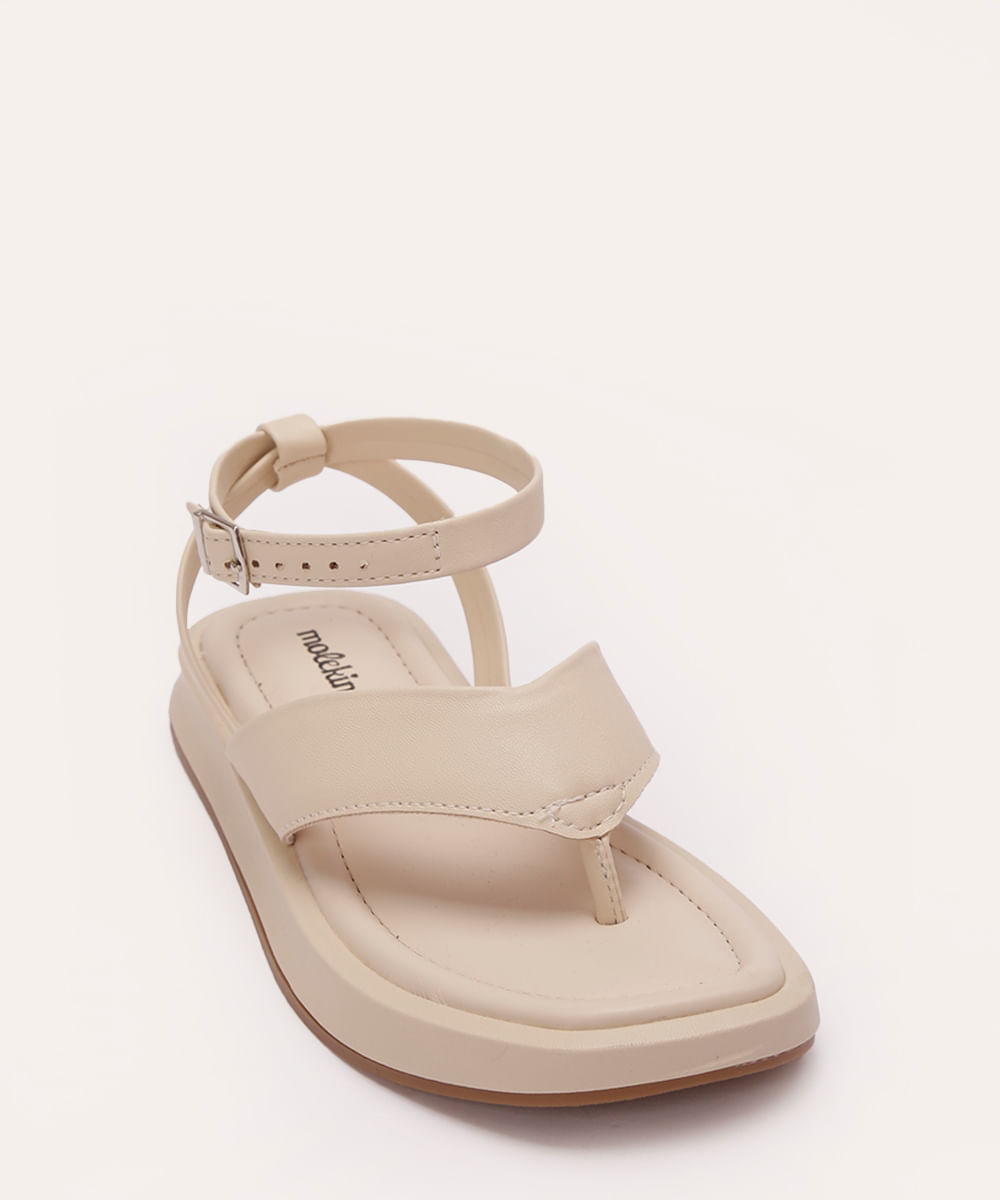 rasteirinha flatform infantil molequinha bege