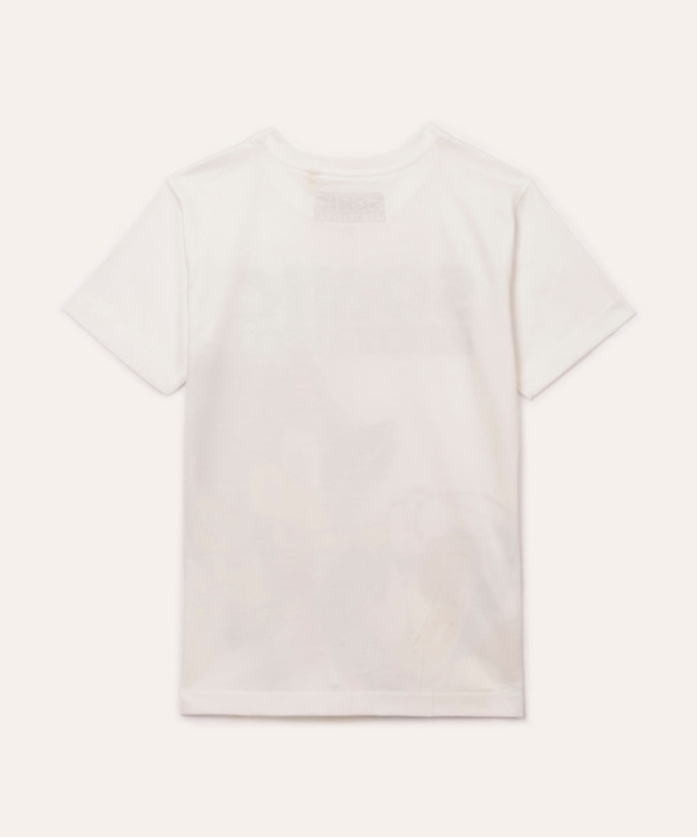 camiseta de algodão infantil sonic off white