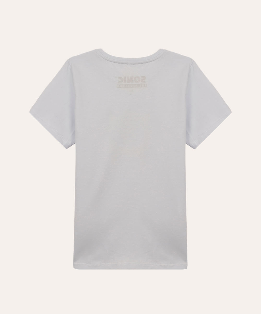 camiseta de algodão infantil sonic azul