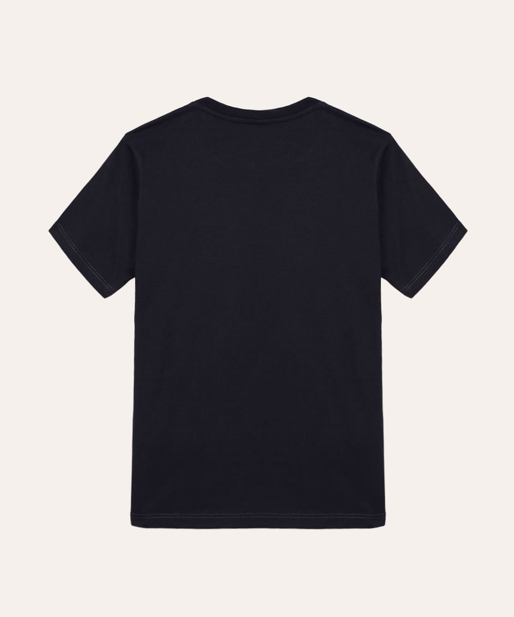 camiseta de algodão infantil califórnia azul marinho