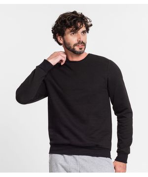 Blusão Masculino Em Moletom Rovitex Preto