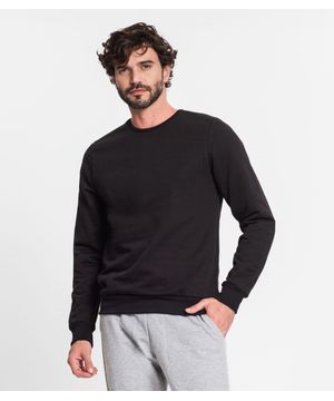 Blusão Masculino Em Moletom Rovitex Preto