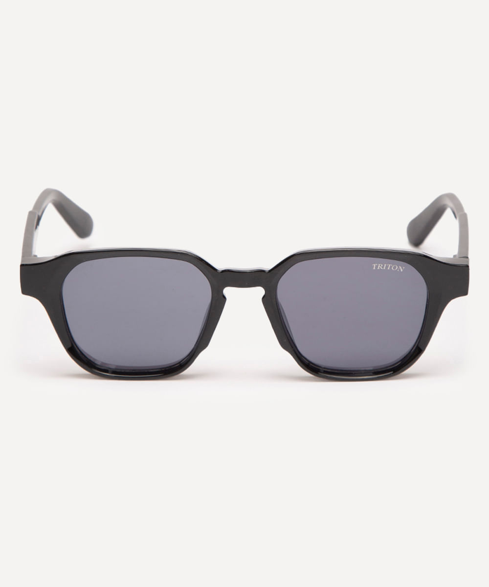 óculos de sol unissex oval triton preto