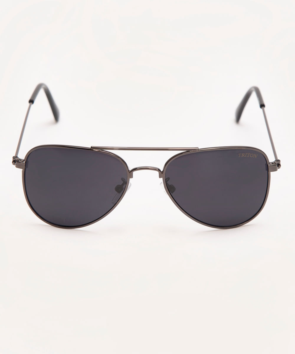 óculos de sol unissex aviador triton preto