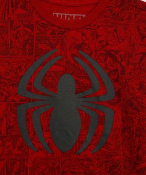 camiseta infantil homem aranha vermelho