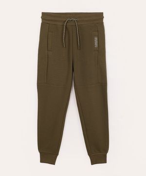 calça de moletom infantil verde