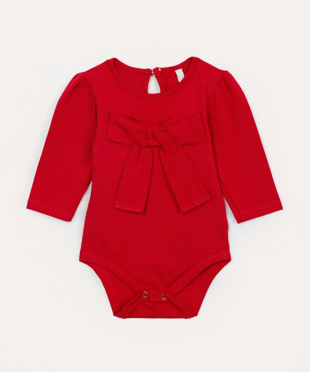body de algodão infantil laço vinho