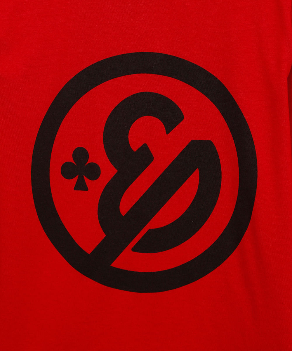 camiseta infantil de algodão enaldinho manga longa vermelho escuro