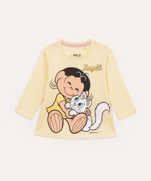 blusa de algodão infantil magali amarelo