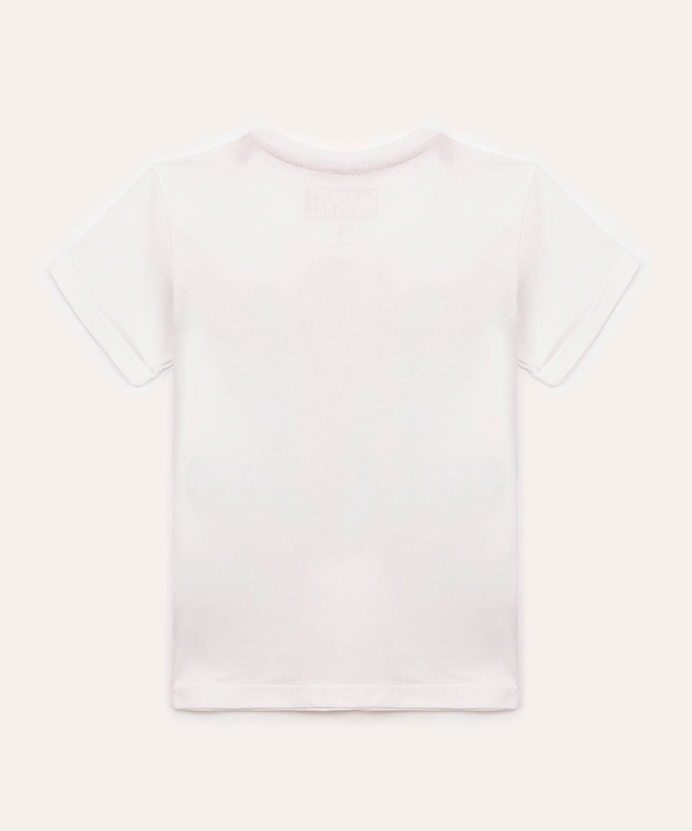 camiseta de algodão infantil homem aranha manga curta branca