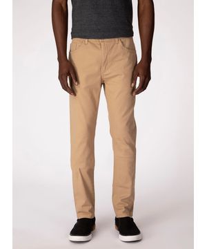 Calça Sarja Color Skinny Masculina Bege