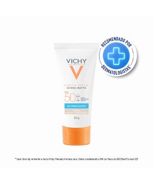 Vichy Capital Soleil Hydra-Matte Protetor Solar Facial FPS 50 Cor 1.0 30g