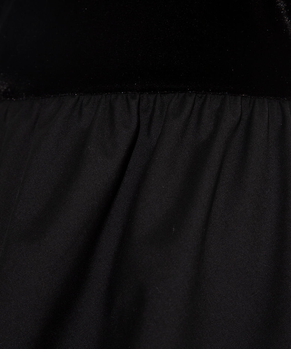 vestido curto balonê mindset preto