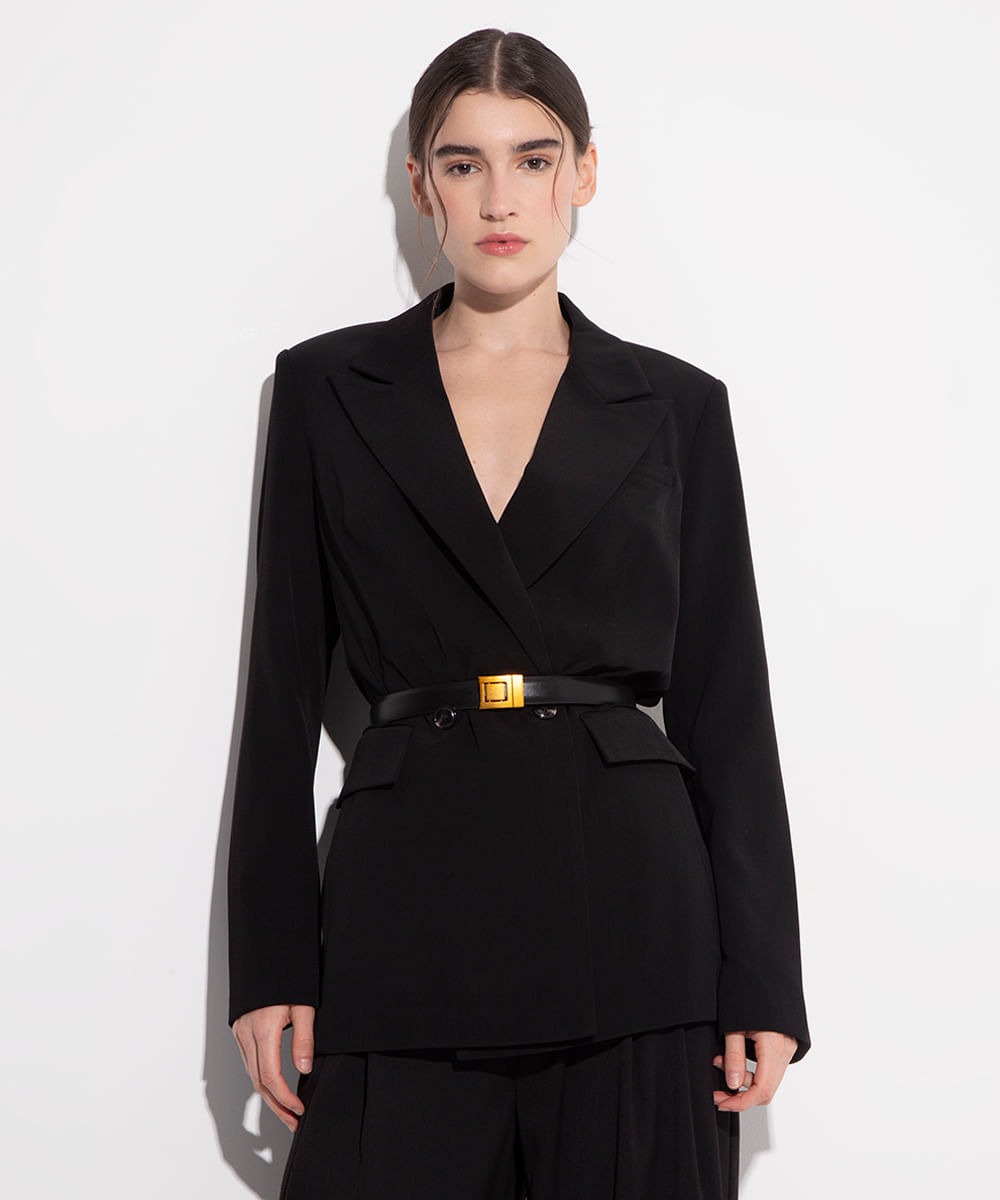 blazer alfaiataria mindset preto