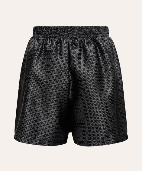 cueca samba canção acetinada geométrica preto