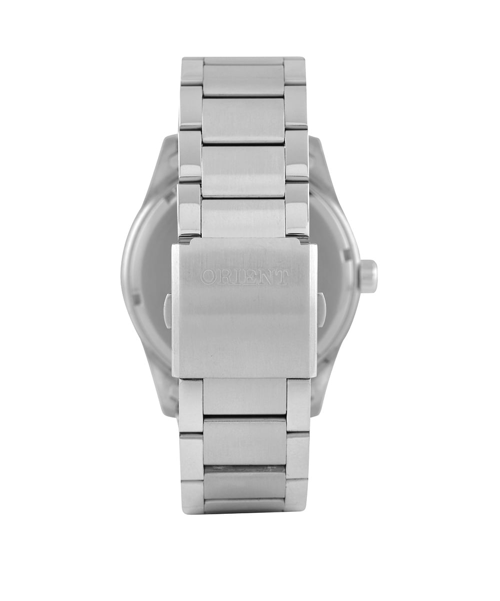 relógio masculino orient analógico calendário mbss1360 p2sx prateado