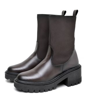 Bota Feminina de Salto Tratorado DUBUY 1200FG Marrom