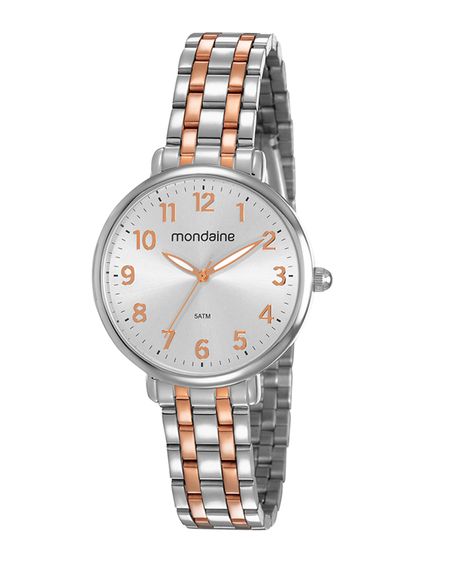 kit de relógio mondaine analógico 53779LPMVGE4KL com pulseira prateado