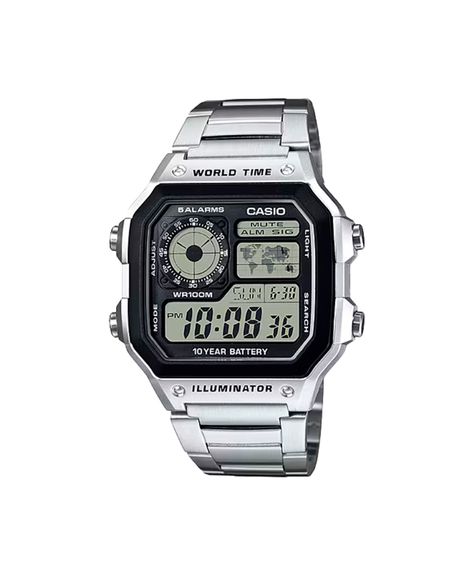 relógio casio digital AE-1200WHD-1AVDF prateado