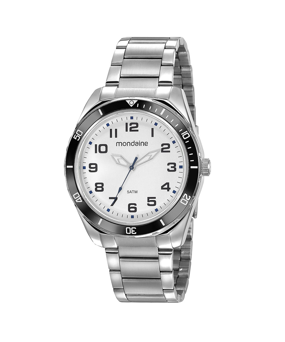relógio mondaine analógico 53768G0MVNE4KF prateado