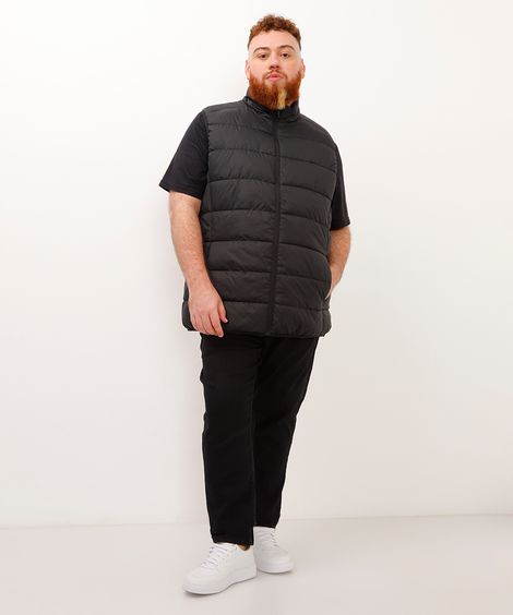 calça jeans slim plus size - black jeans