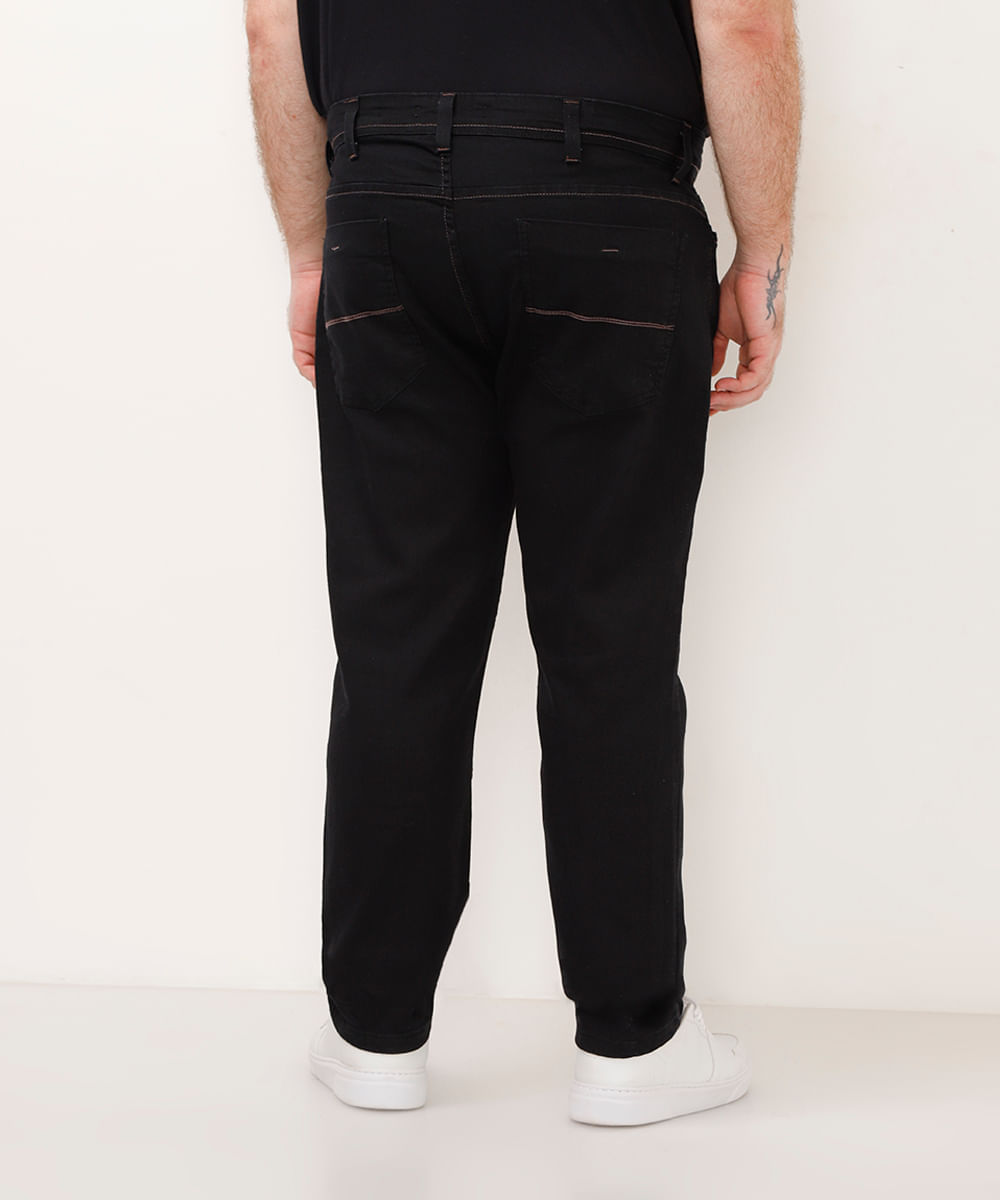 calça jeans slim plus size - black jeans