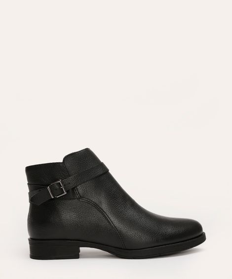 bota cano curto de couro bottero preta