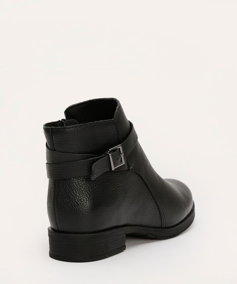 bota cano curto de couro bottero preta