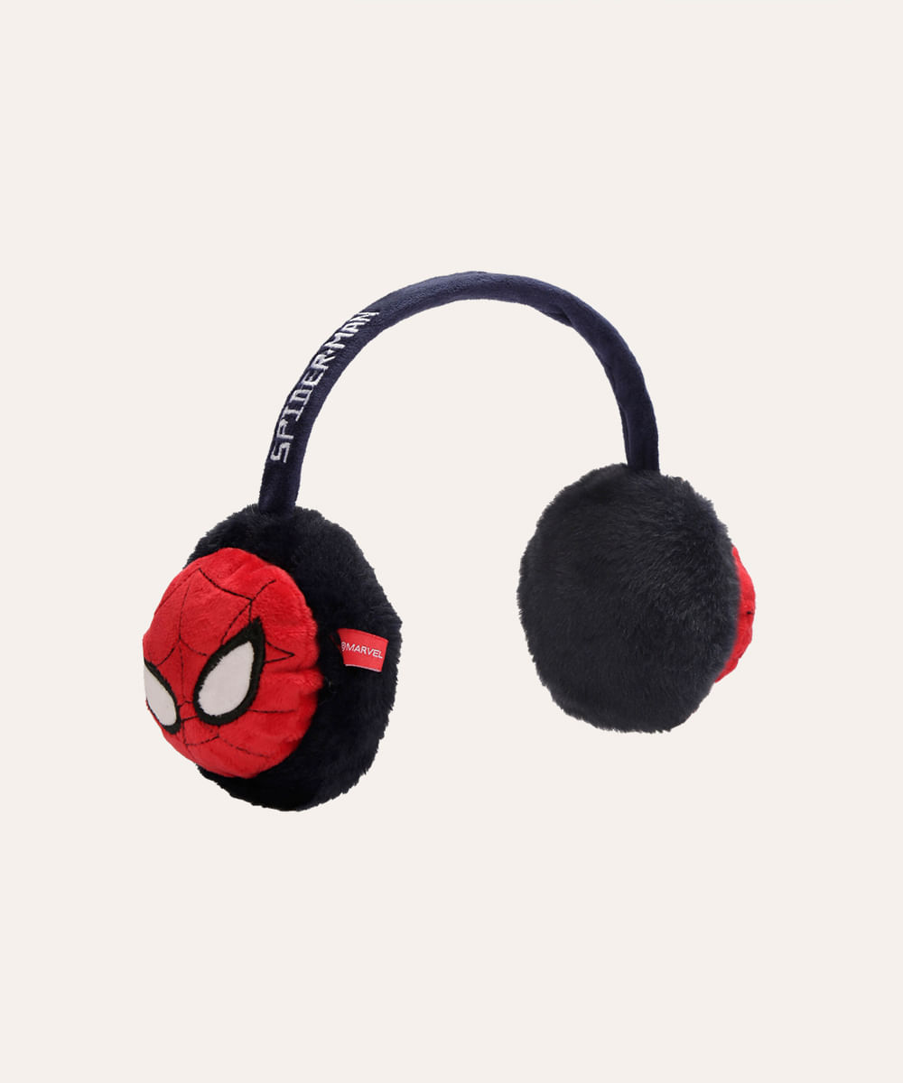 protetor de orelha infantil homem aranha azul marinho