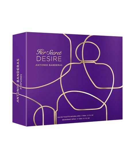 kit banderas her secret desire eau de toilette 80ml e 24h desodorante spray 150ml