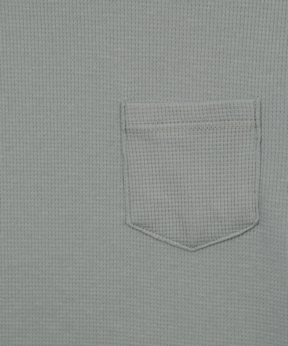 camiseta de algodão infantil com bolso azul médio